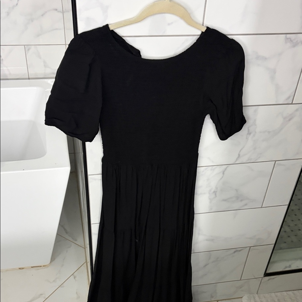 Chic Black Long Sleeve Women's Dress